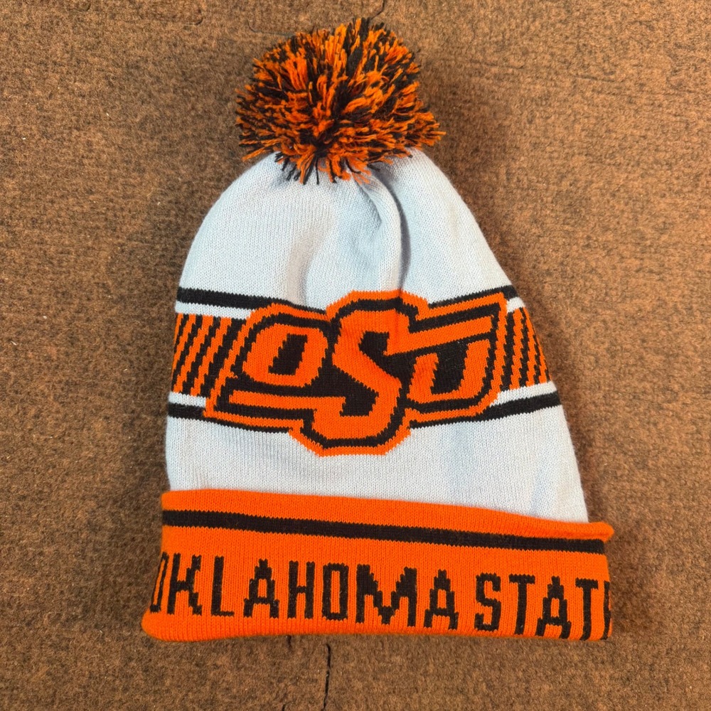 Top of the World Oklahoma State OSU Beanie Hat Pom Cuffed Orange White 2542